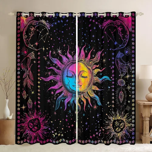 Miniatura 8 de Cortinas opacas con estampado de animales de safari, guepardo, cebra, tigre, jirafa, leopardo, 104 pulgadas de ancho x 84 pulgadas de largo