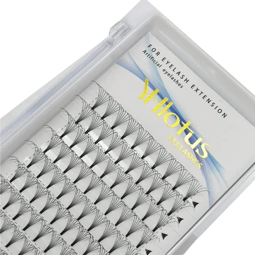 Miniatura 15 de Extensiones de pestañas postizas en abanico 3D, 4D, 5D, 6D, 7D, 8D, grosor de 0.07 C/D, rizos naturales, raíces cortas, abanicos de extensiones