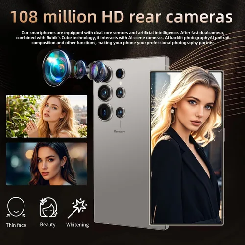 Miniatura 4 de Teléfonos celulares desbloqueados I25 Ultra 5G, bolígrafo integrado, 256 GB+8 GB teléfono desbloqueado, pantalla grande FHD+ de 6.99 pulgadas