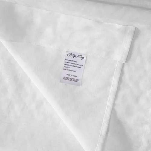 Miniatura 6 de July Joy Cortinas traslúcidas con textura de niveles blancos para cocina, cortinas semitransparentes con bolsillo para barra, cortinas pequeñas