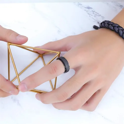 Miniatura 6 de Nanafast 3 anillos giratorios para la ansiedad, anillos giratorios de acero inoxidable para mujeres y hombres, anillos para aliviar el estrés