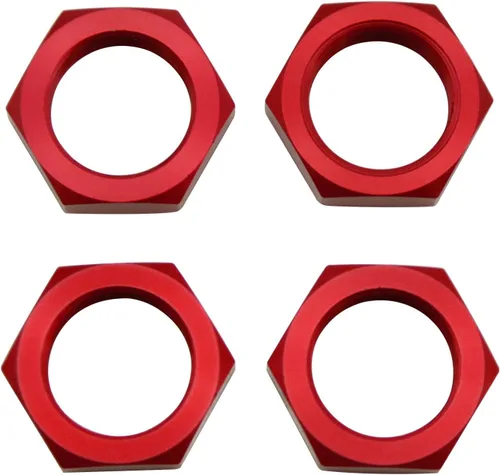 FLMLF Juego de tuercas de rueda de aluminio 24MM rojo para 1/5 escala Hpi RV Km Baja 5b RC piezas de coche