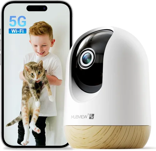 Miniatura 14 de MUBVIEW - Cámaras para seguridad del hogar, WiFi 2.4/5GHz 2K interior con cable para bebé/mascota con aplicación para teléfono, visión nocturna, Un
