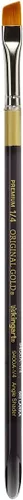 Miniatura 4 de KINGART Premium Original Gold 9400A-1/8 Angular Shader Artist Brush Golden Taklon Pelo Sintético, Acrílico, Acuarela, Pintura al óleo y Gouache