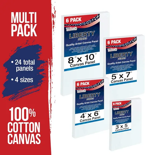 Miniatura 2 de US Art Supply Multi-Pack 6-ea de 3 x 5, 4 x 6, 5 x 7, 8 x 10 pulgadas calidad profesional pequeño bastidor de artista paquete surtido