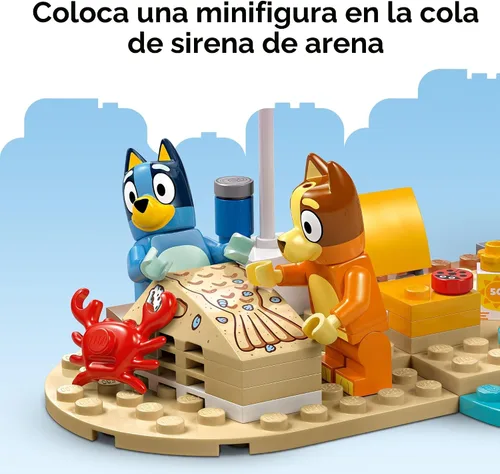 Miniatura 6 de LEGO Bluey: Viaje en Auto Familiar y Playa de Bluey - Juguete de Construcción Educativo para Niños de 4+ Años - Incluye Minifiguras de Bluey, Bingo
