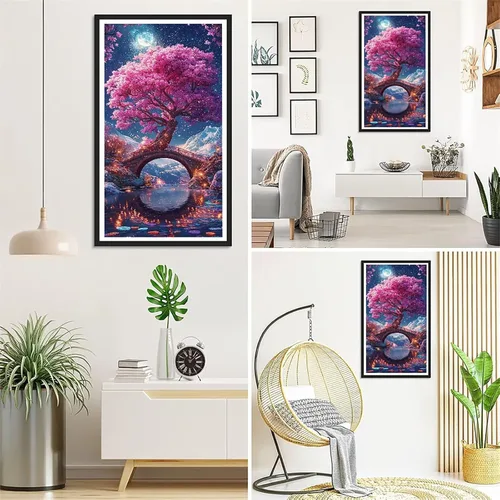 Miniatura 3 de Tree Bridge Diamond Painting Kits for Adults Beginners, 5D Full Drill Diamond Art Kits Gem Art for Home Wall Decor, Rhinestone Embroidery Crafts