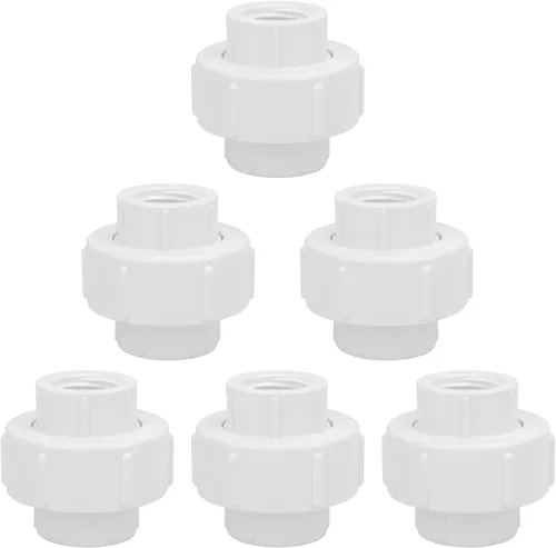 Miniatura 13 de Paquete de 10 Adaptadores Conectores de Acoplamiento de Tubería de PVC de Rosca Doble Hembra de 1 pulgada (F x F) SCH40 Acoplamiento de Tubería