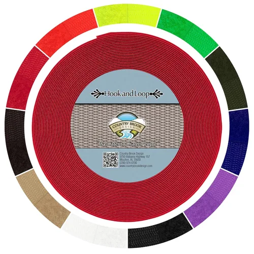 Miniatura 6 de Country Brook Design Cierre de gancho y bucle no adhesivo de 1 pulgada (negro, 10 yardas)