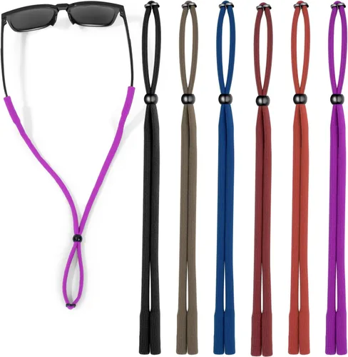 Miniatura 9 de VOOGLASS Correa para lentes (6 unidades) para gafas deportivas, cordón ajustable para lentes de sol, soporte para el cuello, retenedor de cordón
