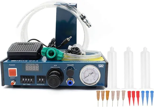 Miniatura 8 de FEITA 982 Dispensador de pegamento automático AC 110v Pasta de soldadura automática Líquido Adhesivo Controlador Dropper Machine