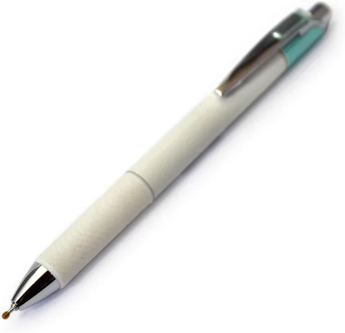 Miniatura 2 de Pentel EnerGel Clena - Bolígrafo retráctil de gel líquido, punta de aguja micro fina de 0.012 in, tinta negra, cuerpo verde menta (BLN73LK-A)
