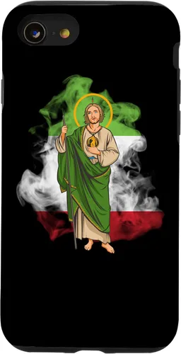 Miniatura 17 de Funda para iPhone 14 San Judas Tadeo con Bandera de México