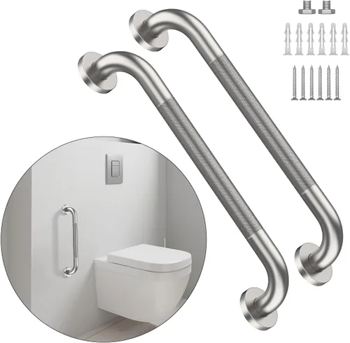 Miniatura 67 de Barra de agarre antideslizante para ducha de 24 pulgadas, acabado blanco frotado con aceite, diámetro de 1.25", Barra de agarre para baño Munzong