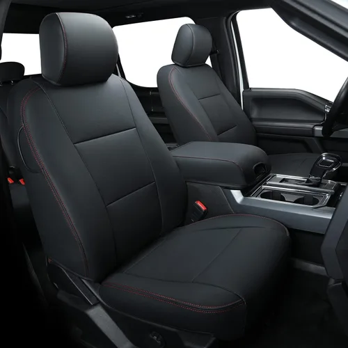Miniatura 12 de Covertopia Fundas de asiento de piel sintética F150, ajuste personalizado para Ford F150 SuperCrew 2015-2024 2025 y 2017-2024 2025 F250 F350 F450