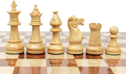 Miniatura 3 de House of Chess - Juego de ajedrez de madera de acacia dorada victoriana Staunton - Tablero de ajedrez plegable de madera de 14 x 14 pulgadas