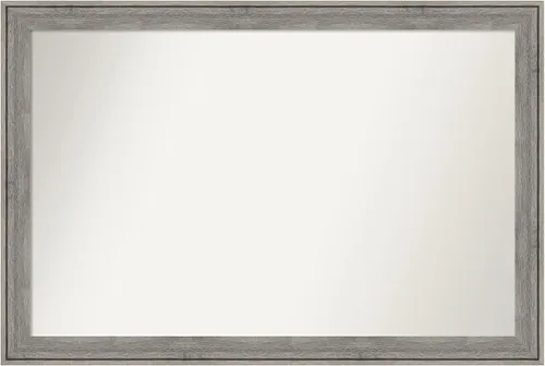 Miniatura 536 de Amanti Art Espejo de pared personalizado no biselado (24.5 x 24.5 pulgadas), marco gris marrón alta, varios tamaños personalizados, espejo de baño