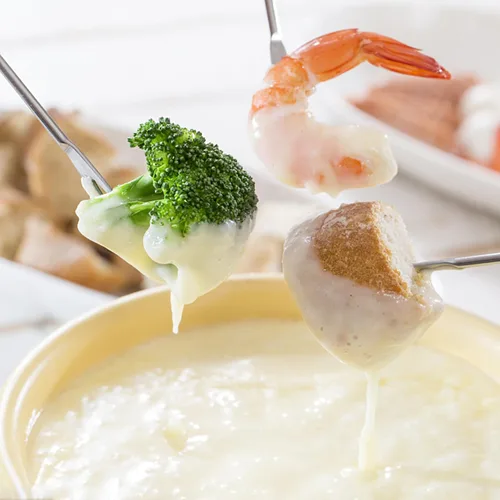 Miniatura 6 de 6 piezas de tenedores de fondue de acero inoxidable de 9.5 pulgadas, tenedores de fondue de queso codificados por color con mango resistente al
