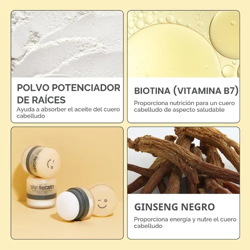 Miniatura 5 de I DEW CARE Tap Secret Champú Seco en Polvo con Biotina - Tap Secret Original Fortalecedor y Voluminizador, Recargable, Tamaño de Viaje, Sin