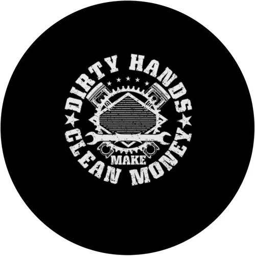 Miniatura 3 de Dirty Hands Make Clean Money Mecanista Mecánico Divertido PopSockets Intercambiable PopGrip