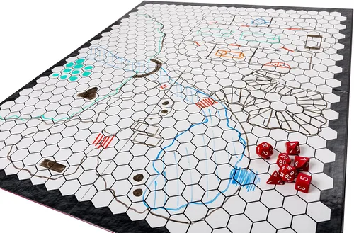 Miniatura 9 de Tablero de juego con papel hexers: alternativa vinilo esterilla, dungeons and dragons d & d dnd pathfinder rpg compatible, 27 pulgadas x 23
