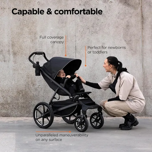 Miniatura 2 de Thule Urban Glide Cochecito Todo Terreno de 4 Ruedas para Un Solo Niño, Sistema de Suspensión Completa, Neumáticos Llenos de Aire, Asiento Vertical