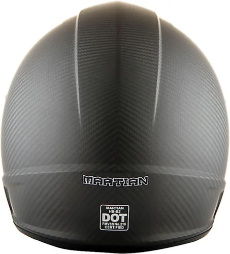 Miniatura 5 de Martian Genuine Real Carbon Fiber Motorcycle Full Face Helmet HB-B2 Open Face Glossy Carbon Black, DOT Approved