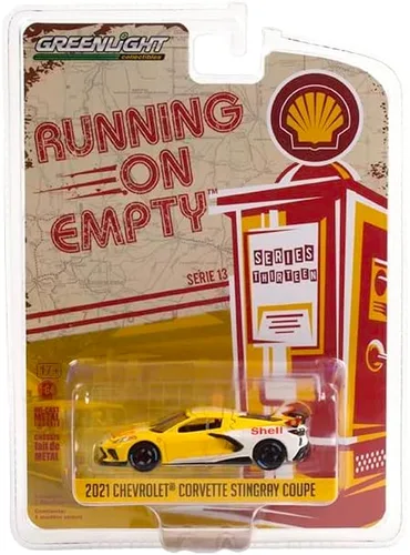 Miniatura 2 de Greenlight 41130-E Running on Empty Series 13 - Chevy Corvette C8 Stingray Coupé - Aceite Shell Escala 1:64
