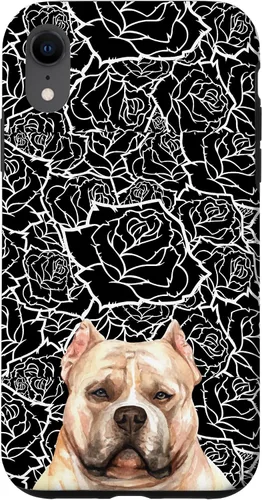 Miniatura 25 de American Bulldog Bully Dog Rose Flower Black White Pattern Case for iPhone 17
