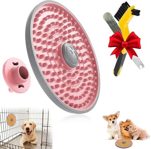 Miniatura 9 de Tapete para Lamer para Perros, Almohadillas para Lamer de Jaula para Perros Alimentador Lento, Juguete de Entrenamiento de Jaula Almohadilla