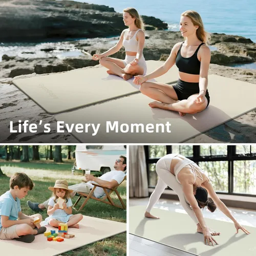Miniatura 7 de Tapete de yoga extra grande – 72 x 48 pulgadas o 78 x 57 pulgadas, 1/4 a 1/2 pulgadas de grosor para mujeres y hombres, tapete de pilates