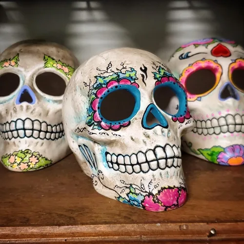 Miniatura 3 de Creative Hobbies Bisque de cerámica listo para pintar, calavera de 5 pulgadas de largo x 4 pulgadas de alto, incluye cómo pintar tu propio folleto