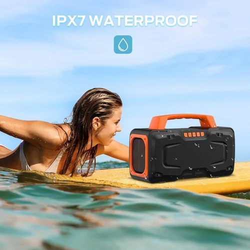 Miniatura 5 de BUGANI M118 - Bocina Bluetooth transportable, 50 W de gran potencia, carga rápida, entrada de micrófono, altavoz Bluetooth para exteriores, fiestas