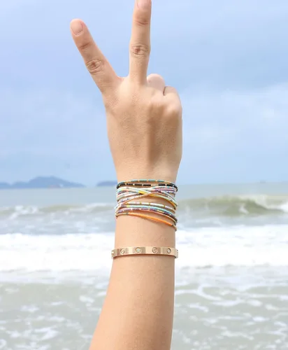 Miniatura 2 de KELITCH 10 pulseras elásticas de la amistad con borlas