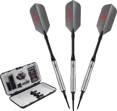 Viper V-Factor - Juego de dardos de punta suave 90% tungsteno con estuche