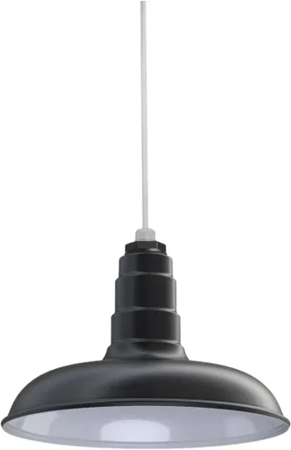 Miniatura 39 de Steel Lighting Co. Malibu - Lámpara colgante Montaje en techo Domo de 14 pulgadas vástago de 12 pulgadas Estilo de granja de acero Rojo
