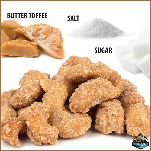 Miniatura 3 de Kettle Creek Snacks Mantequilla Toffee Anacardos asados No OGM Bolsa de 2 Lb