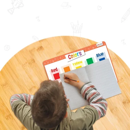 Miniatura 9 de Merka Paquete de 4 manteles individuales educativos para niños y niños pequeños, reutilizable, lavable con agarre seguro en la parte trasera