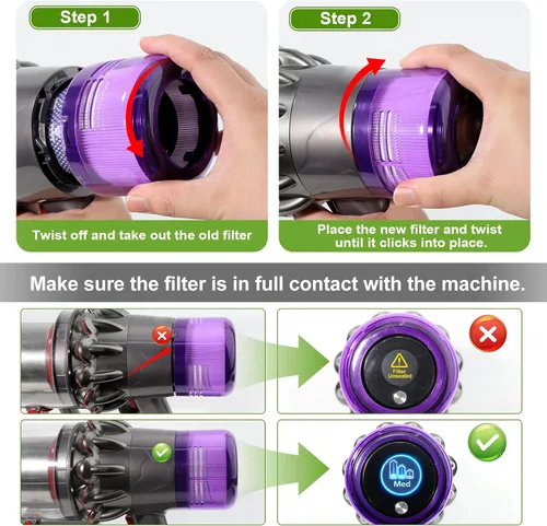 Miniatura 4 de Paquete de 3 filtros V15 de repuesto para aspiradora inalámbrica Dyso.n V15 Detect V11 Animal V11 Torque Drive