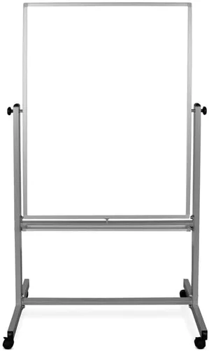 Luxor MB3648WW - Pizarra blanca móvil de 36 pulgadas de ancho x 48 pulgadas de alto (paquete de 2) pizarra magnética de borrado en seco de doble cara