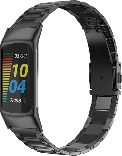 Wearlizer Compatible con correas Fitbit Charge 6/Charge 5 para mujeres y hombres, correas de repuesto clásicas de acero inoxidable ultrafinas y