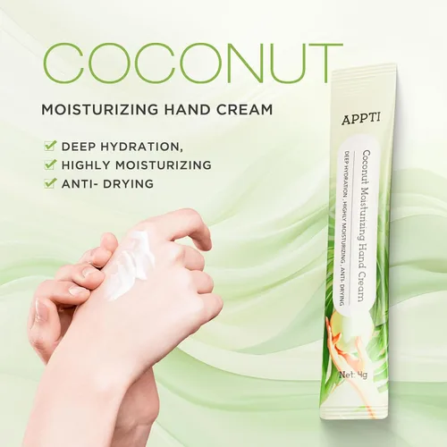 Miniatura 4 de Crema hidratante para manos, alivia y repara la loción de manos, crema de manos tamaño viaje, fragancia de coco, paquete de 20