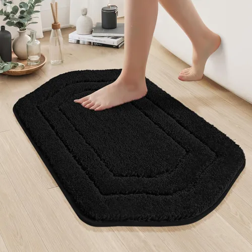 Miniatura 11 de COSY HOMEER Alfombras de Baño Extra Gruesas para Baño - Juegos de Alfombras Antideslizantes de Lino de Baño Suave Felpa 100% Poliéster Fuerte Sala