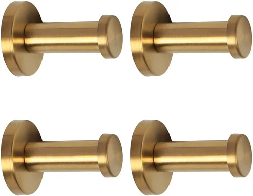 Miniatura 15 de Ganchos para toallas de baño, paquete de 6 ganchos redondos para abrigos, gancho resistente para bata montado en la pared, colgador de ropa Cromo