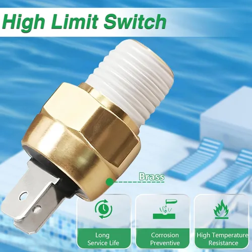 Miniatura 6 de El kit de reparación de calentador de piscina incluye sensor de combustión apilable, interruptor de límite alto y termistor de calentador compatible