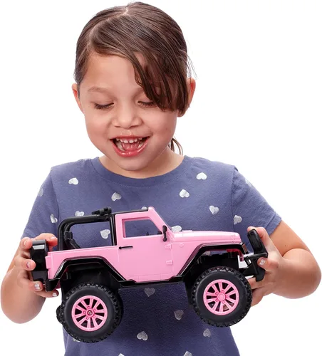Miniatura 4 de Girlmazing 1:16 Jeep Wrangler RC Coches de Radio Control, Juguetes para Niños (Rosado)