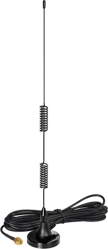 Bingfu Doble banda VHF UHF 136-174MHz 400-470MHz Handheld Two Way Ham Radio Antena de base magnética SMA Antena macho para Walkie Talkie Icom Yaesu