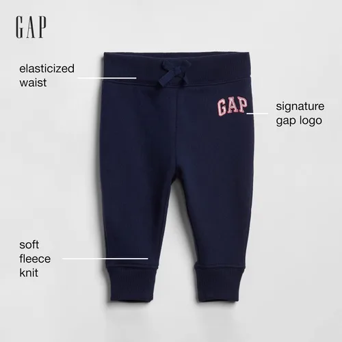 Miniatura 2 de GAP Pantalones deportivos con logotipo para bebé niña