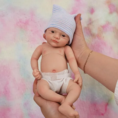 MYREBABY Muñeca bebé de silicona de cuerpo completo de 30 cm / 12 pulgadas Alisa bebé prematura micro, muñeca realista renacida para niños,