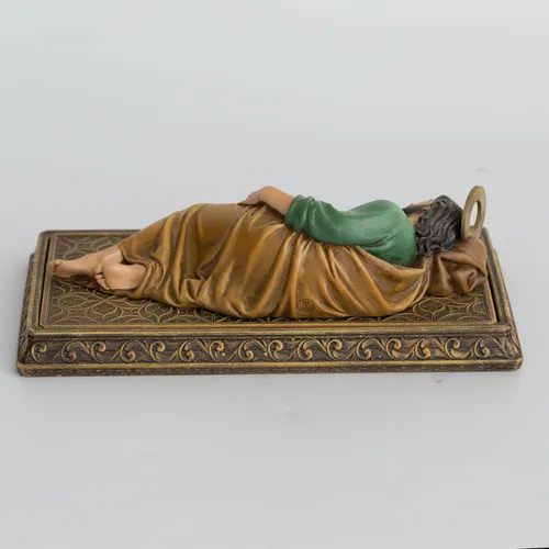 Miniatura 7 de Estatua Católica de San José Durmiendo de BC BUILDCLASSIC, con Base y Estuche, con Halo de Metal, Soporte para Tarjetas de Oración, Regalo Religioso